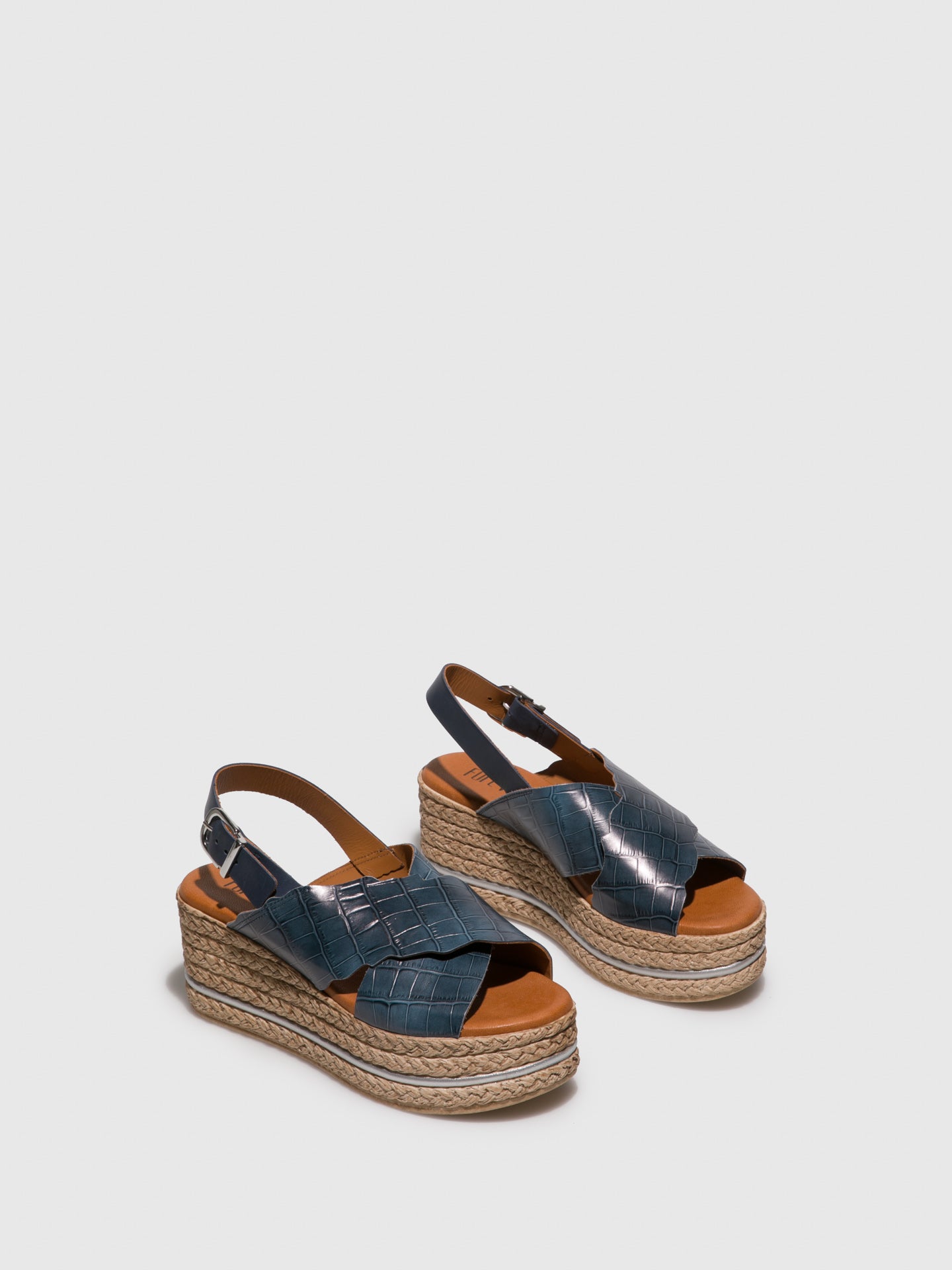 Foreva Sandálias de Cunha em Azul Marinho